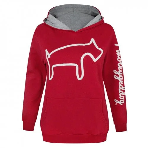 Two Legged Dog Womens/Ladies Puff Printed Hoodie Hoodie with Zipper Placket Modern Functional