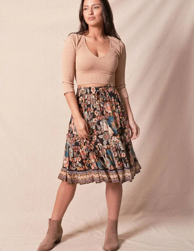 Elodie Skirt linen skirt light