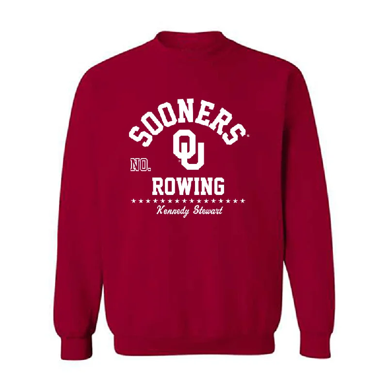 Oklahoma - NCAA Women's Rowing : Kennedy Stewart - Classic Fashion Shersey Crewneck Sweatshirt Hoodie with Puffed Sleeves Voluminous Trendy