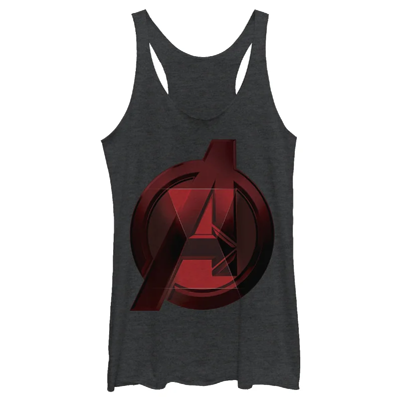 Women's Marvel Black Widow Avenger Symbol Racerback Tank Top one shoulder tank