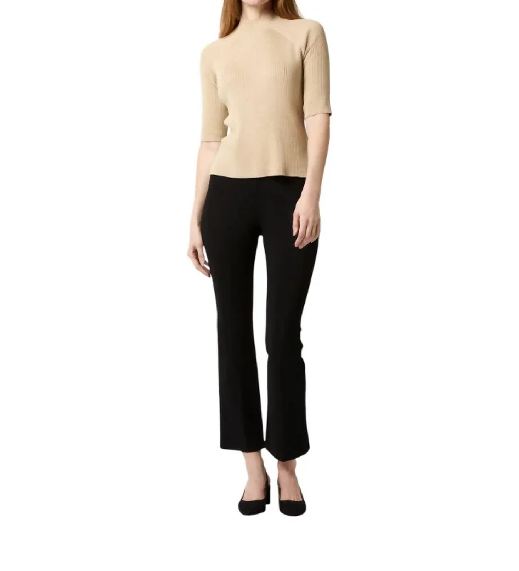 Mackenzie Sweater In Crema Cotton/silk Yarn Hooded Sweater Collared Sweater Shawl Collar