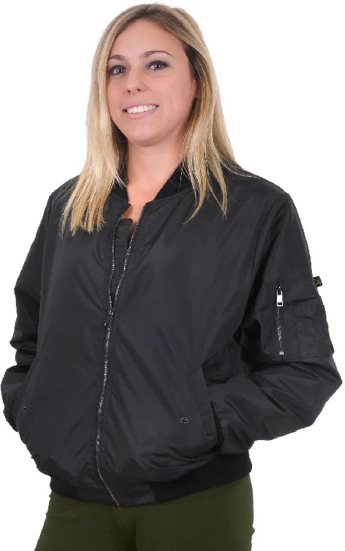 Black Womens Lightweight MA-1 Flight Jacket Appliqued Jacket Beaded Jacket Sequined Jacket