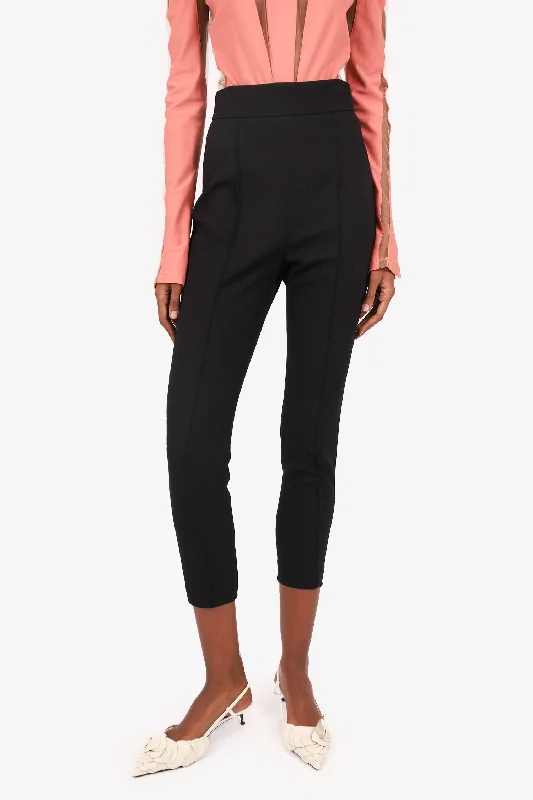 Alexander McQueen Black Wool Trousers Size 38 Trousers practical easy-care