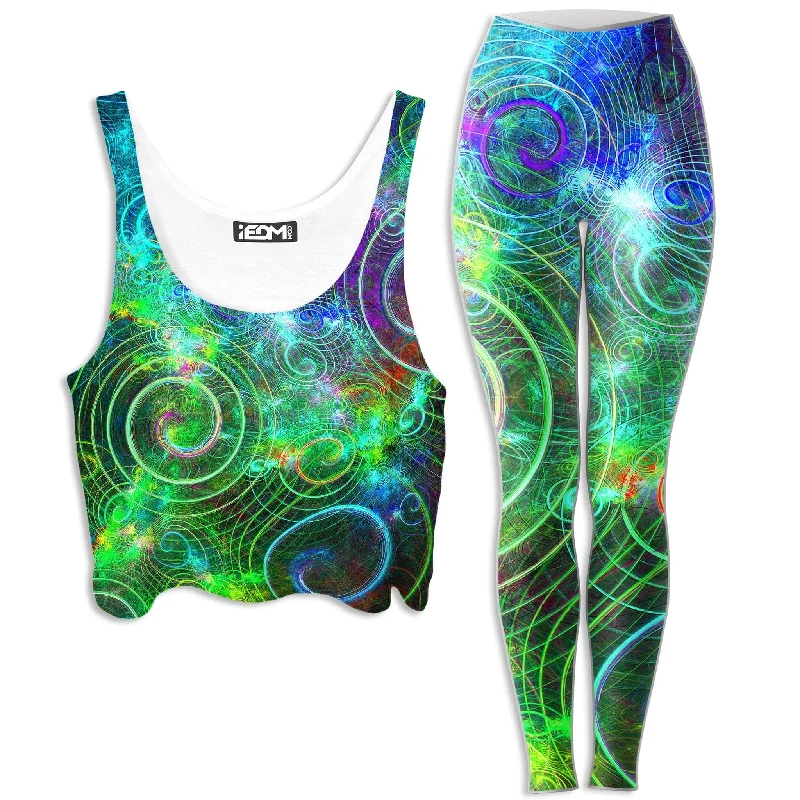 Mental Twist Crop Top and Leggings Combo Iron Safe Non-Iron Wrinkle Free