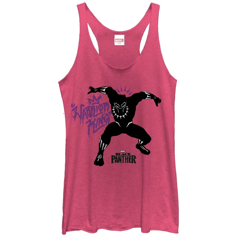 Women's Marvel Black Panther 2018 Warrior King Racerback Tank Top workout tank top