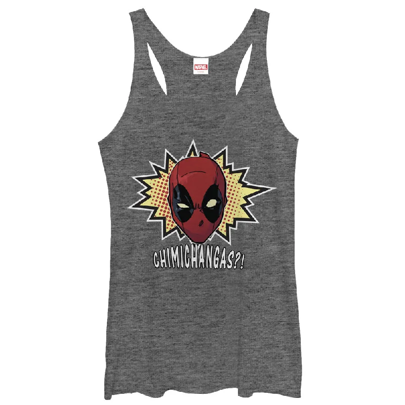 Women's Marvel Deadpool Chimichangas Racerback Tank Top gym tank top