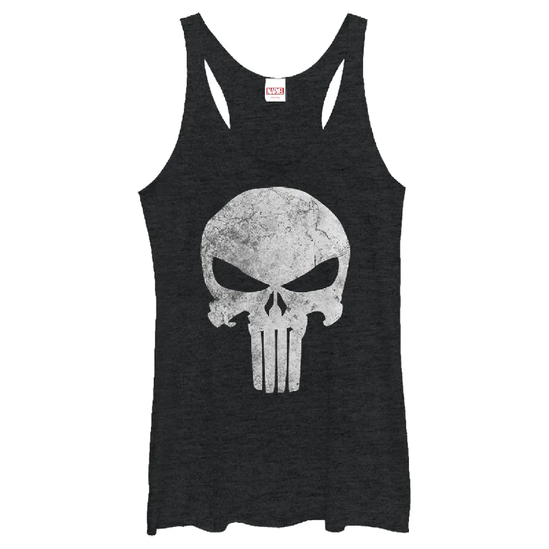 Women's Marvel Punisher Retro Skull Symbol Racerback Tank Top basic tank top