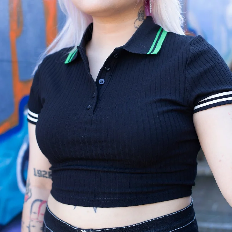 Stevie Crop Top Sequined Glittery Shiny