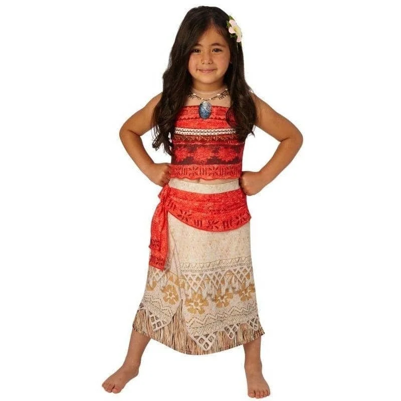Girls Official Disney Deluxe Moana Hawaiian Polynesian Film Book Day Week Fancy Dress Costume Outfit Tunics Luxurious high-end Girls Official Disney Deluxe Moana Hawaiian Polynesian Film Book Day Week Fancy Dress Costume Outfit Tunics Luxurious high-end