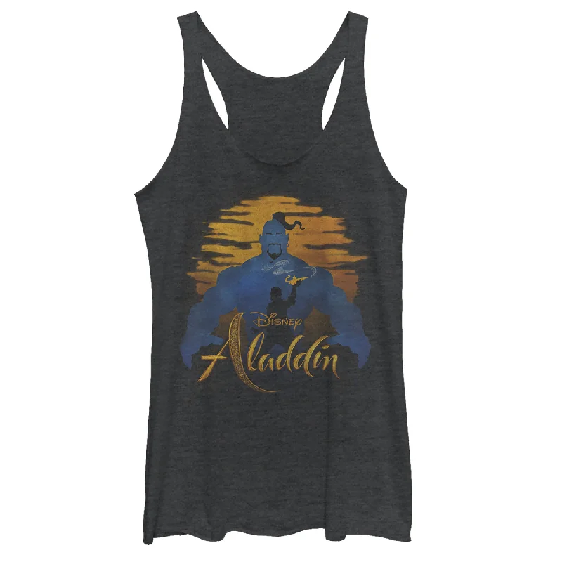 Women's Aladdin Vintage Genie Sunset Racerback Tank Top stretchy tank top