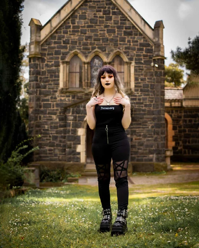 Necromancy Crop Top Embroidered Appliqued Beaded