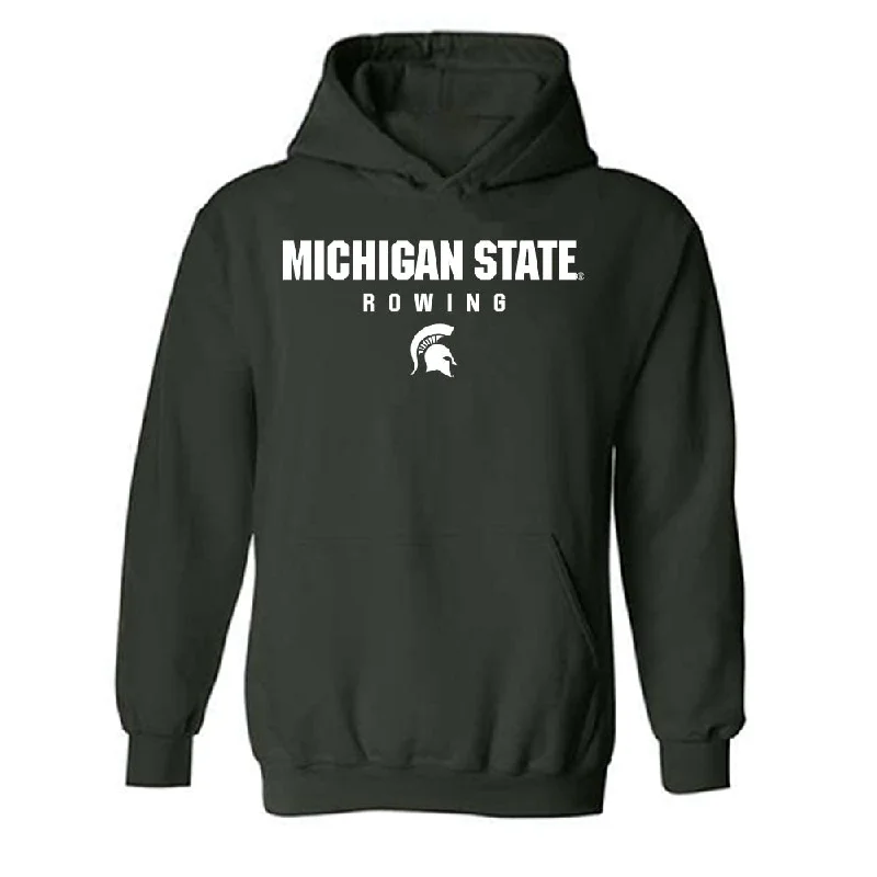 Michigan State - NCAA Women's Rowing : Braeden Tokar - Classic Shersey Hooded Sweatshirt Hoodie with Elastic Cuffs Stretchable Comfortable