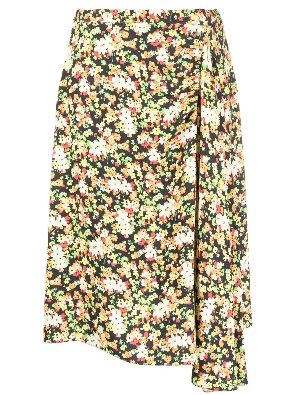 FLORAL-PRINT A-LINE SKIRT chiffon skirt delicate