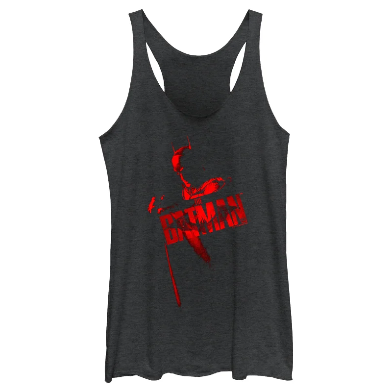 Women's The Batman Red Shadows Racerback Tank Top grey tank top