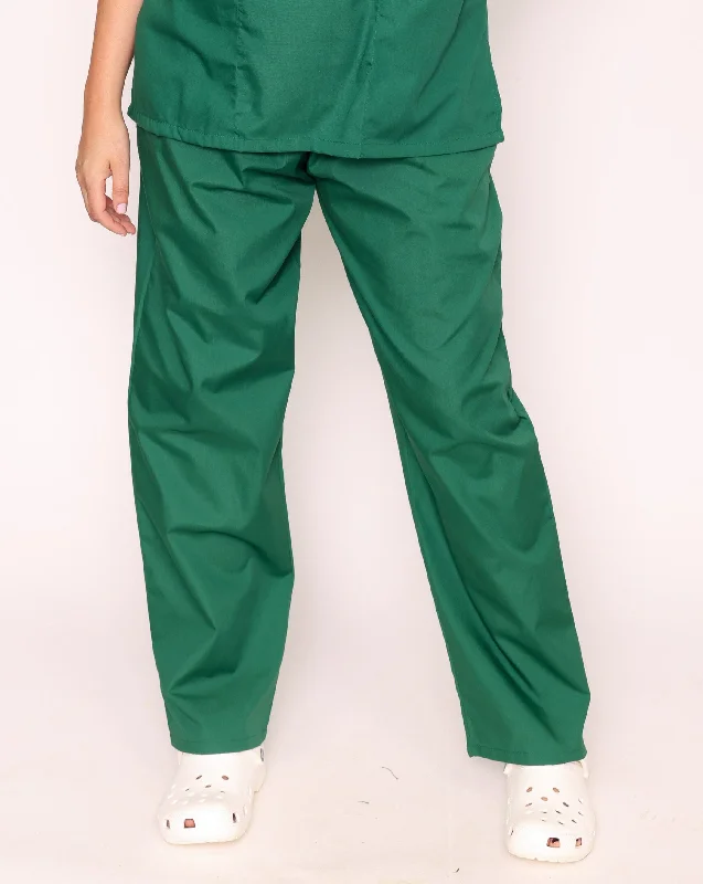 Aria Unisex Lightweight Scrub Trousers - Bottle Green Trousers Denim Distressed