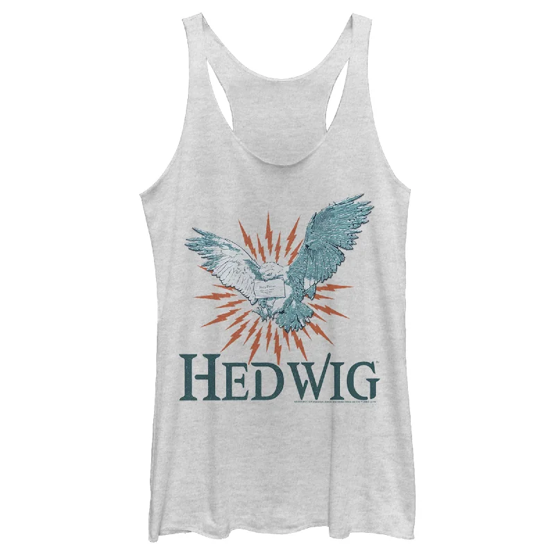 Women's Harry Potter Hedwig Owl Flight Racerback Tank Top bright tank top
