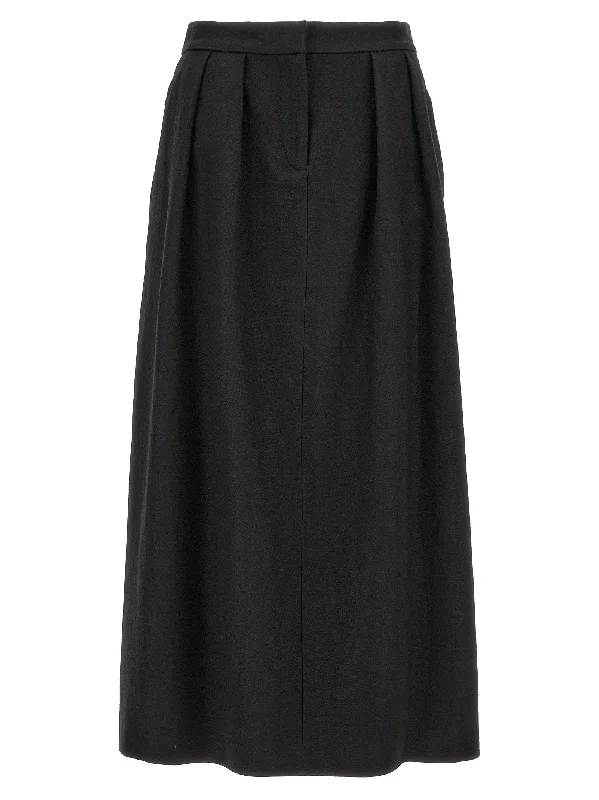 Wool Midi Skirt chiffon skirt flowing