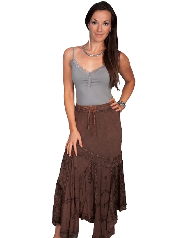 Scully HC64-COP Womens Elastic Waist Skirt Copper lightweight skirt design
