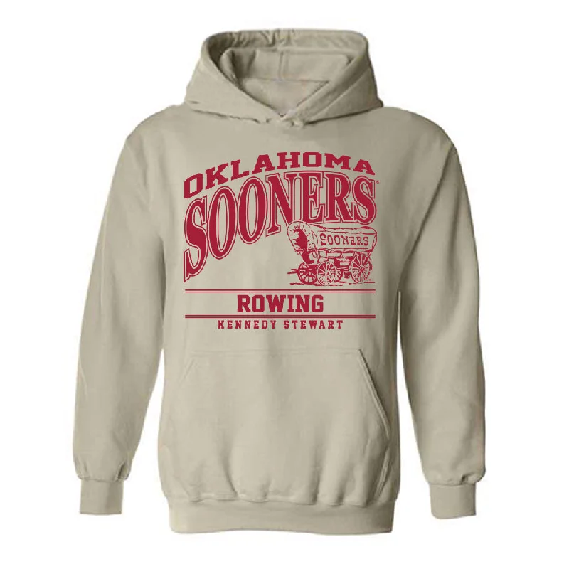 Oklahoma - NCAA Women's Rowing : Kennedy Stewart - Classic Fashion Shersey Hooded Sweatshirt Hoodie with Raglan Sleeves Sporty Comfortable