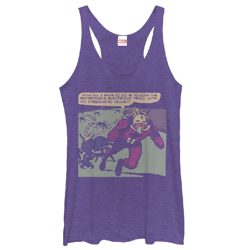 Women's Marvel Ant-Man Classic Cybernetic Helmet Racerback Tank Top cropped tank top