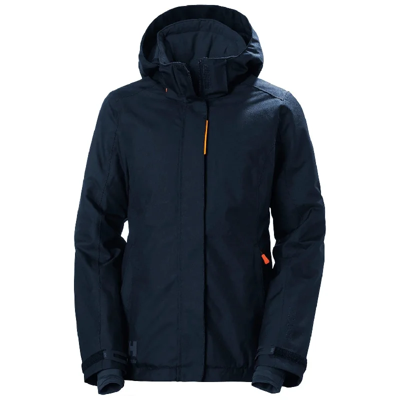 Helly Hansen Workwear - Women's Luna Insulated Winter Jacket Zippered Front Buttoned Front Snap Front