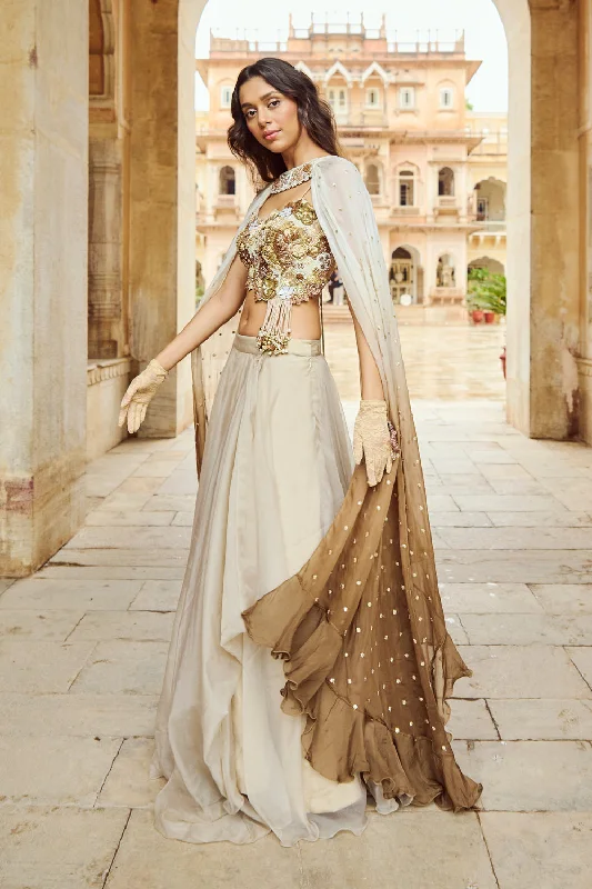 Golden Skirt low waist skirt