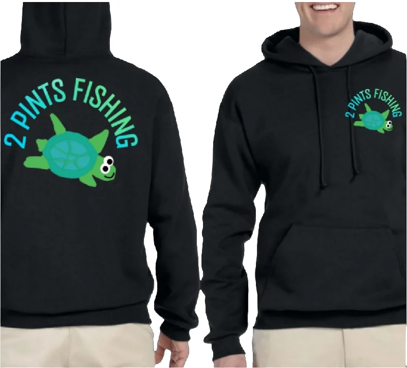 Turtle Winter Hoodie - Heavy Weight 8 Oz Premium 50/50 Cotton Blend Thick Pullover Hoodie with Drop Shoulder Relaxed Streetwear