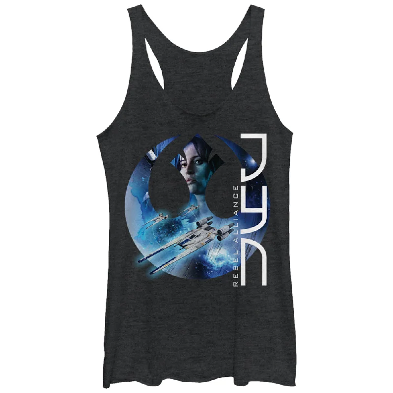 Women's Star Wars Rogue One Jyn Rebel Alliance Racerback Tank Top off shoulder tank