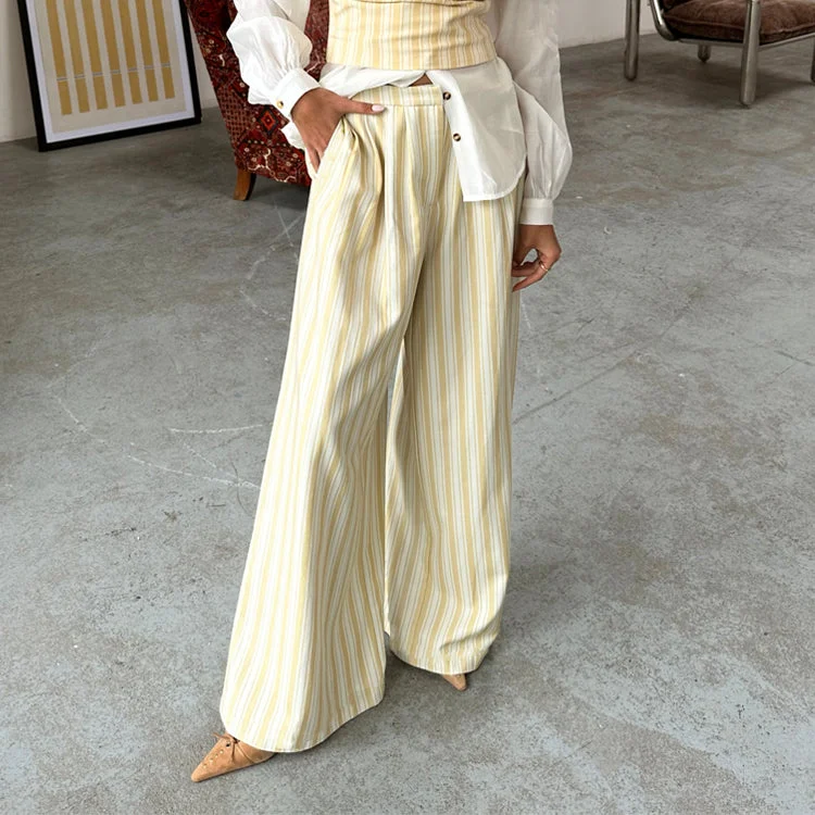 Stripe Suki Trousers Trousers Designer Luxury