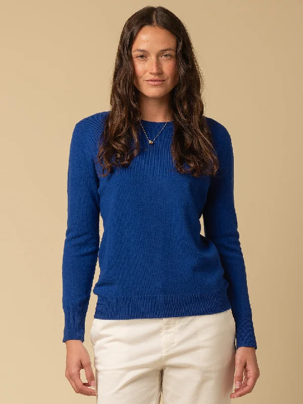 Classic Crew Neck Sweater_Royal Blue High Neck Crew Neck V-Neck