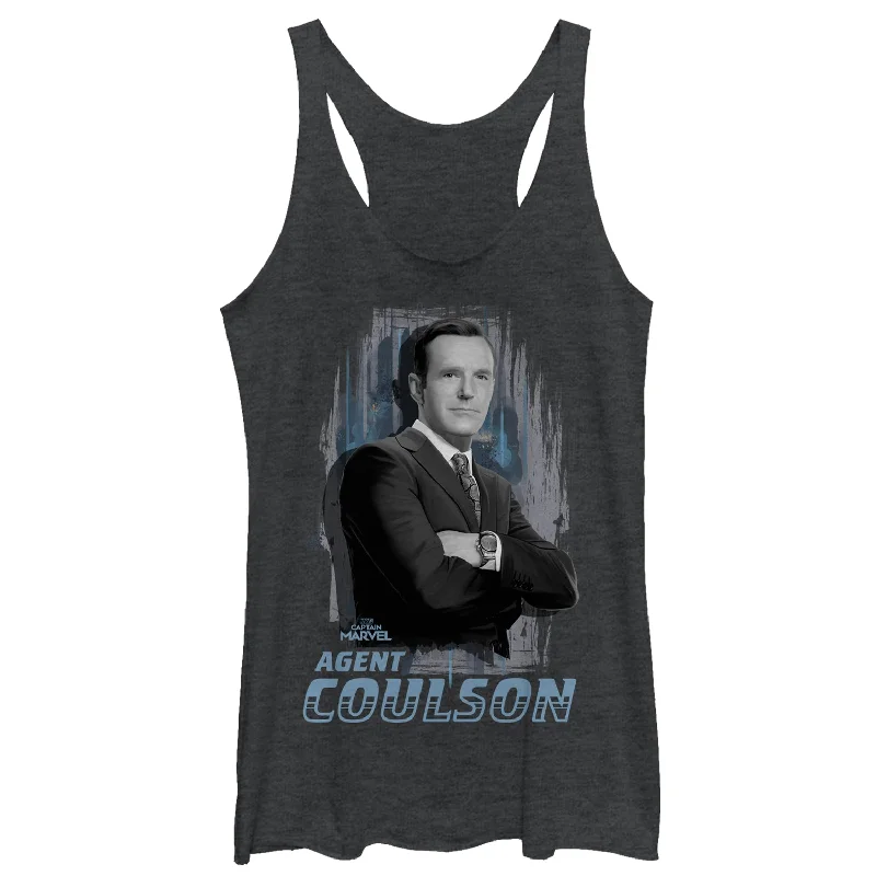 Women's Marvel Captain Marvel Agent Coulson Racerback Tank Top summer tank top