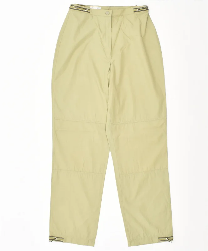 BONITA Womens Straight Casual Trousers EU 38 Small W26 L28 Khaki Cotton Trousers Velvet Soft