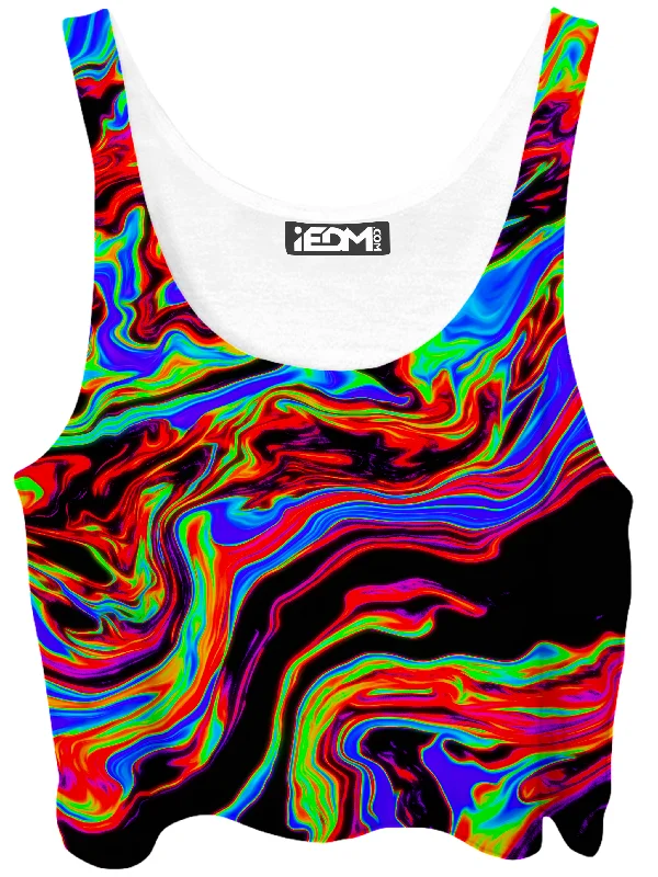 Magic Fuel Crop Top Zippered Front Buttoned Front Snap Front