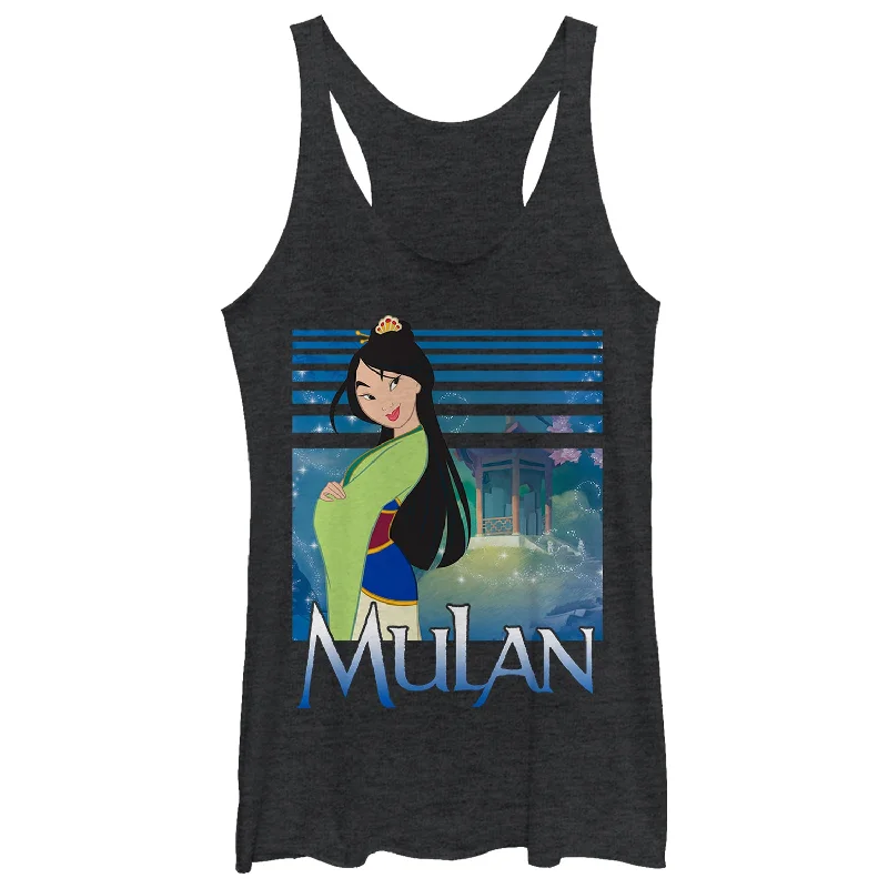 Women's Mulan Garden Blossom Racerback Tank Top gym tank top