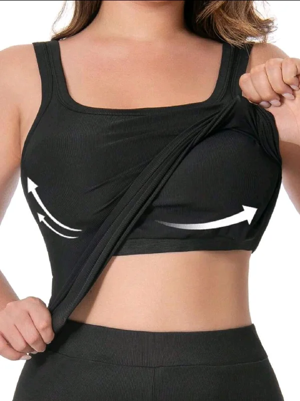 Curvy Ribbed Tank ☆1x cropped tank top