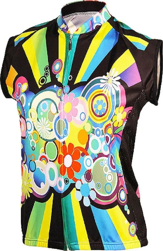 Flower Power Women's Sleeveless Cycling Jersey (S, M, L, XL, 2XL) Classic Jersey Tee