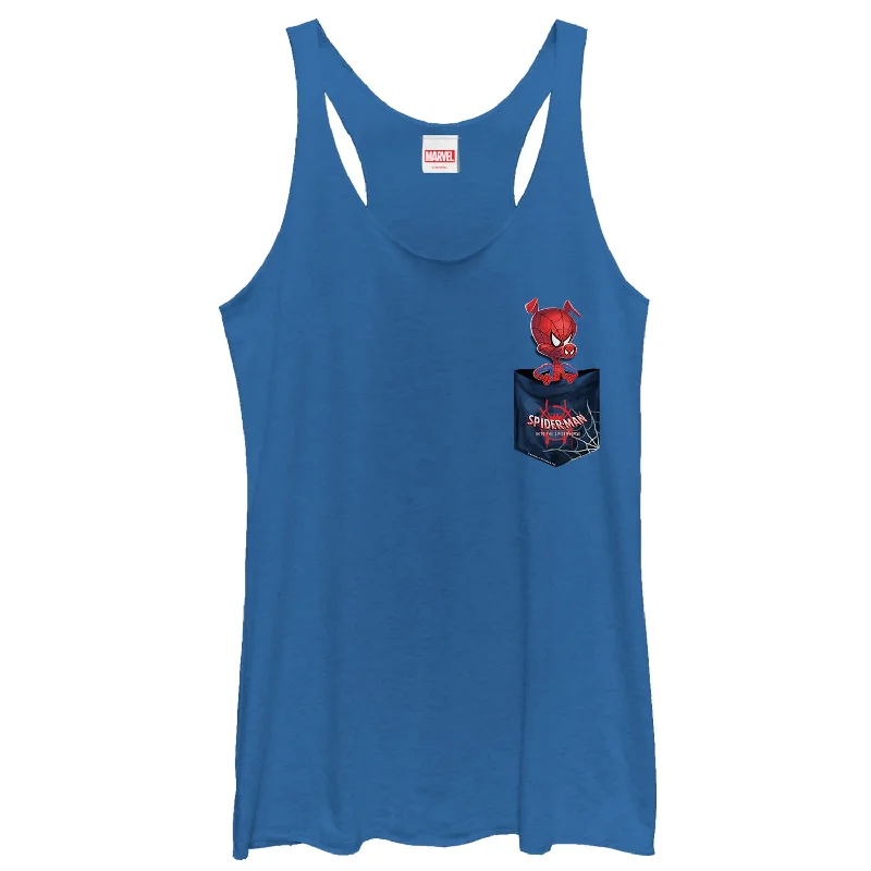 Women's Marvel Spider-Man: Into the Spider-Verse Spider-Ham Pocket Racerback Tank Top cotton tank top Women's Marvel Spider-Man: Into the Spider-Verse Spider-Ham Pocket Racerback Tank Top cotton tank top