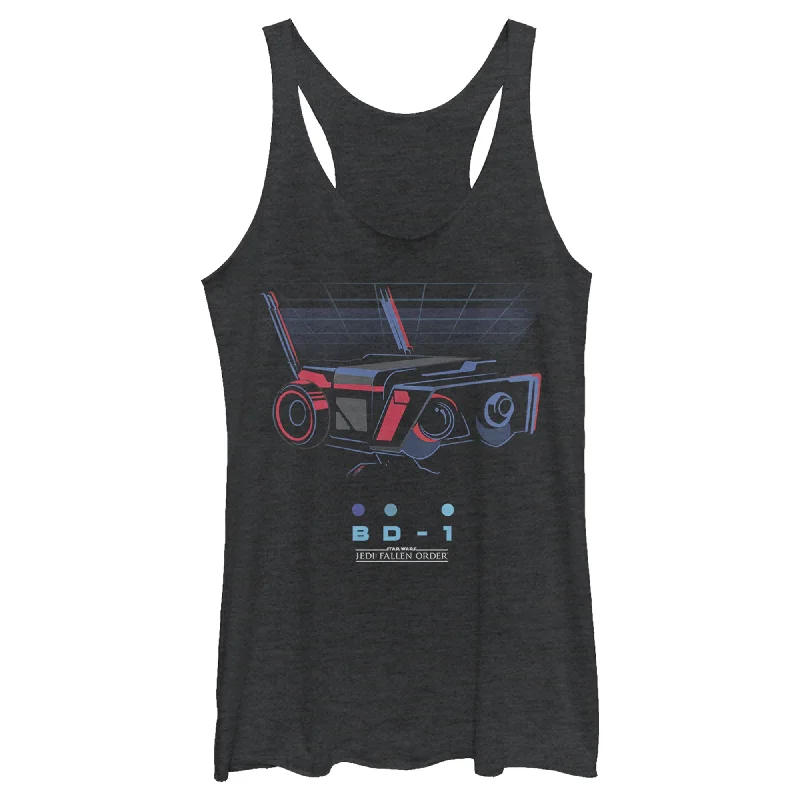 Women's Star Wars Jedi: Fallen Order Retro BD-1 Droid Racerback Tank Top stretchy tank top Women's Star Wars Jedi: Fallen Order Retro BD-1 Droid Racerback Tank Top stretchy tank top