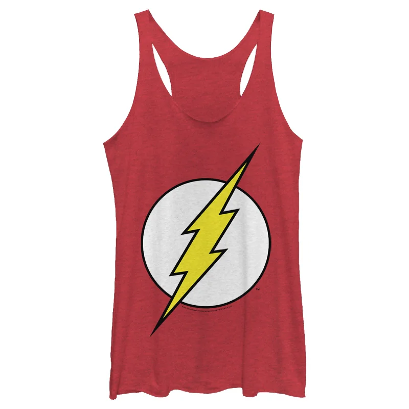 Women's Justice League Flash Classic Logo Racerback Tank Top flexible tank top