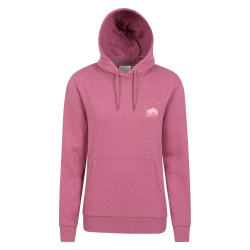 Mountain Warehouse Womens/Ladies Mountain Scene Jersey Hoodie Hoodie with Pastel Soft Subtle
