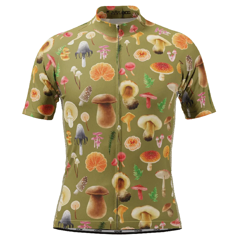 Men's Mushrooms Short Sleeve Cycling Jersey Patterned Jersey Tee