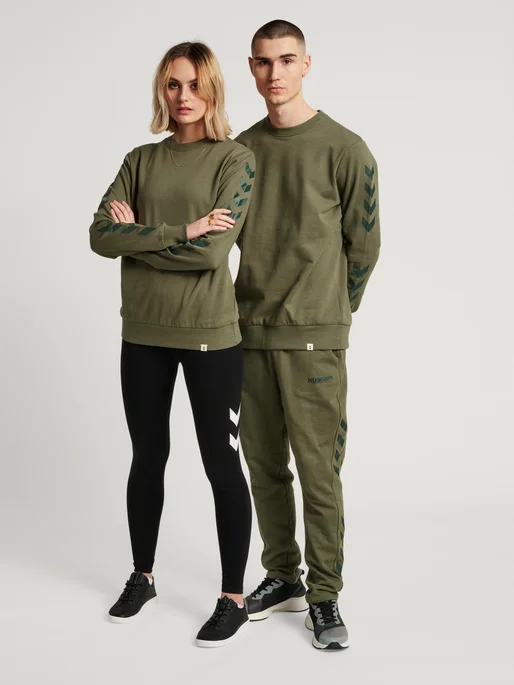 HUMMEL  LEGACY  CHEVRON  UNISEX  SWEATSHIRT Hoodie with Relaxed Fit Easy Casual