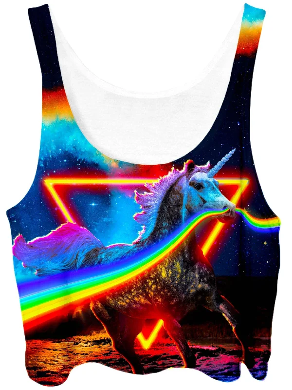 Rainbow Unicorn Crop Top Fashionable Trendy Casual
