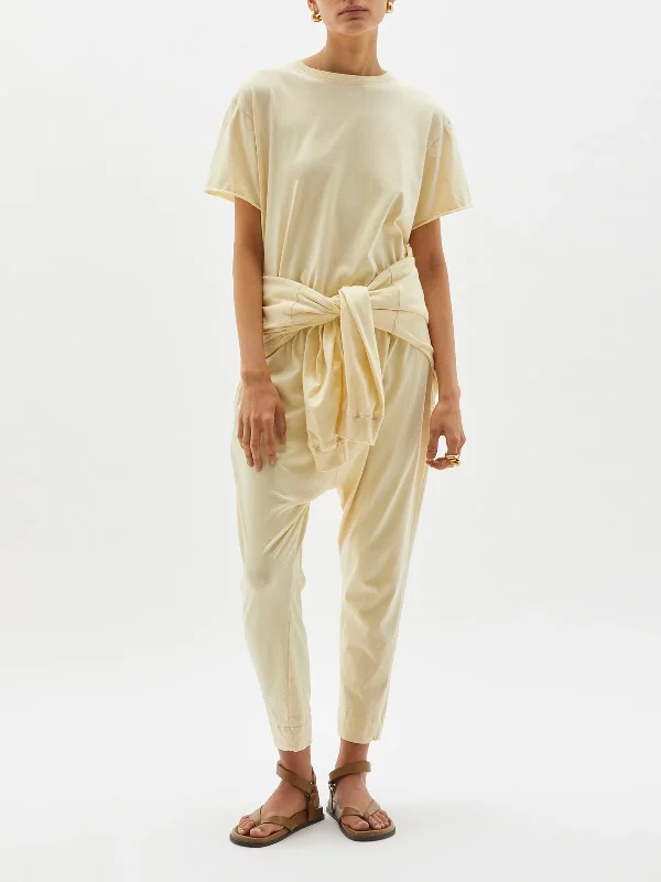 PANELLED MIDWEIGHT JERSEY PANT - PIGMENT YELLOW Lightweight Jersey Top