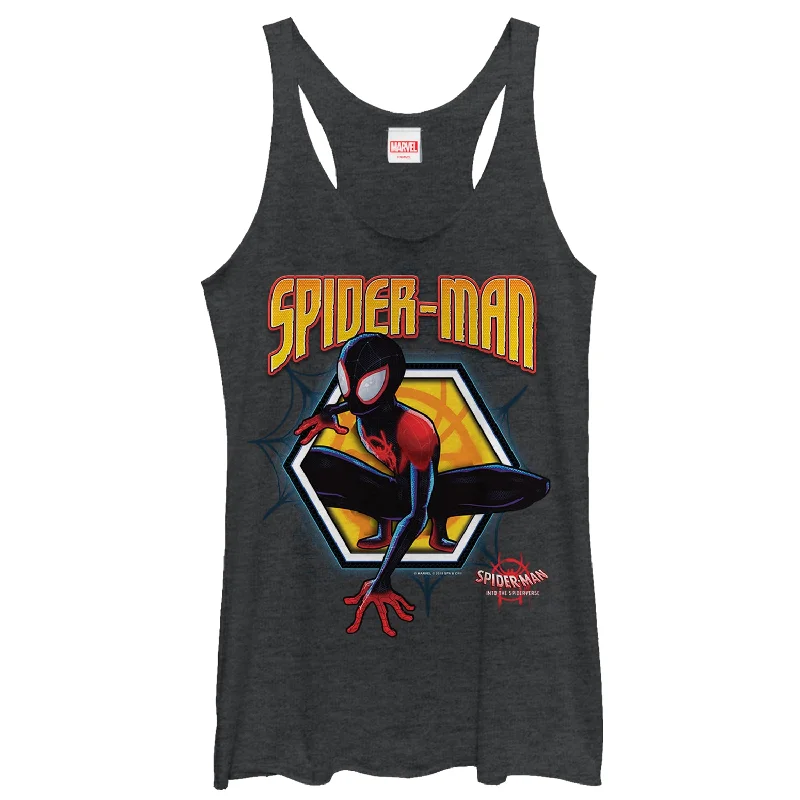 Women's Marvel Spider-Man: Into the Spider-Verse Hexagon Racerback Tank Top vibrant tank top