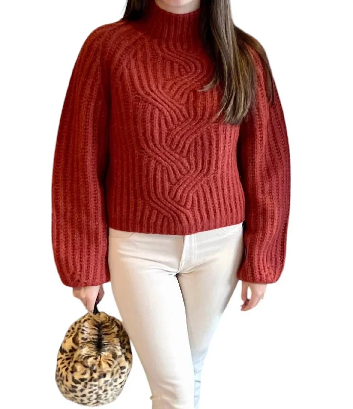 Gemma Sweater In Chili Jam Fitted Loose Oversized