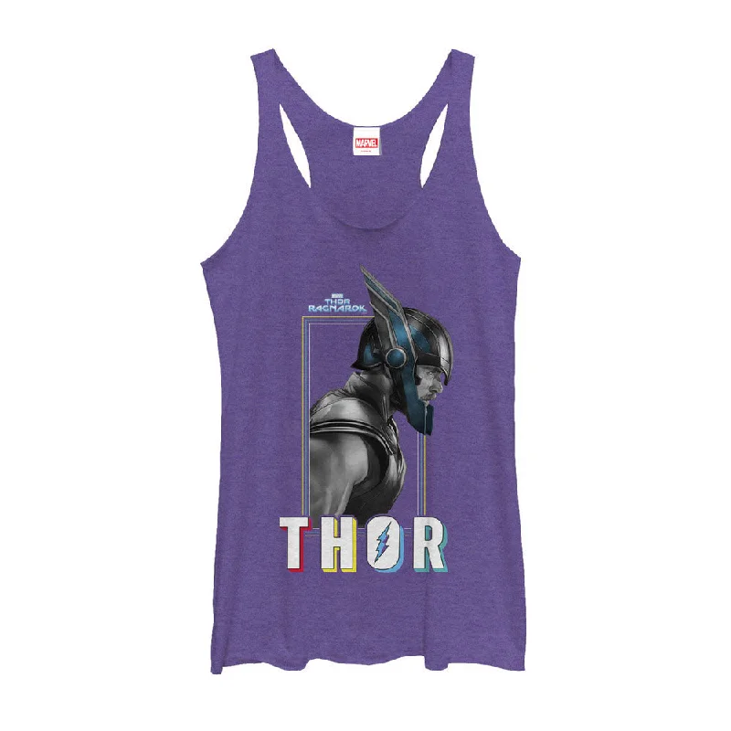 Women's Marvel Thor: Ragnarok Profile Racerback Tank Top flexible tank top