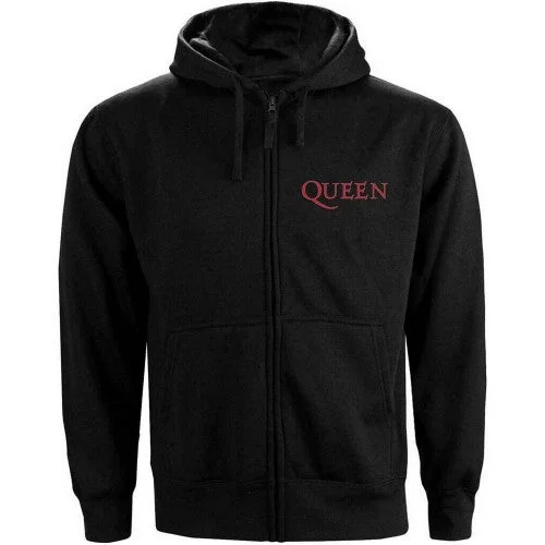 Queen Womens/Ladies Classic Crest Full Zip Hoodie Hoodie Crop Top Short Trendy