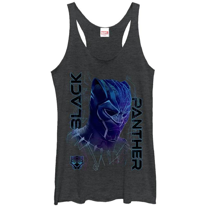 Women's Marvel Black Panther 2018 3D Pattern Racerback Tank Top breathable tank top