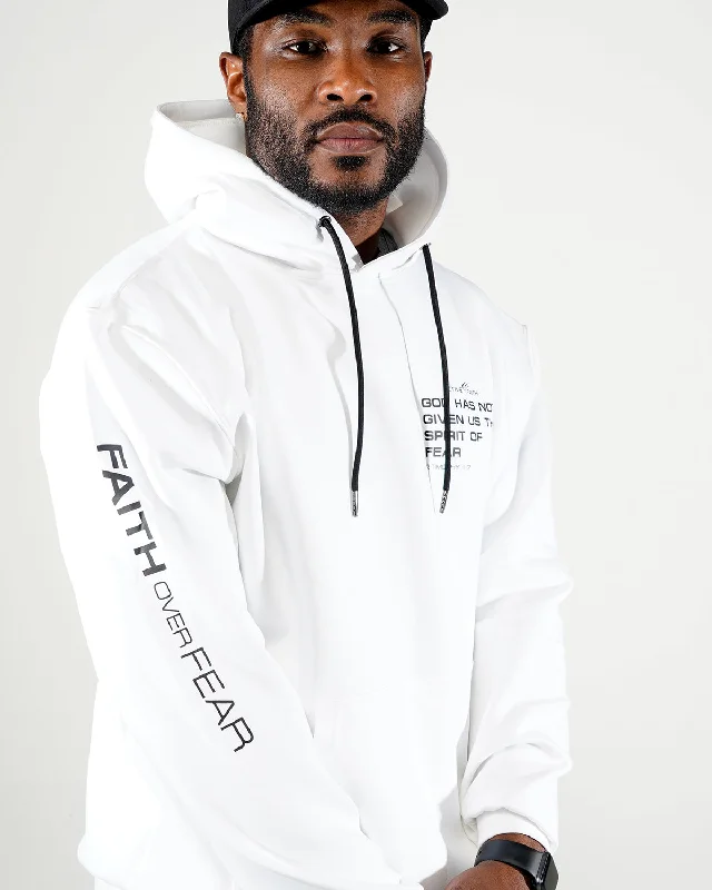 Unisex No Spirit of Fear Hoodie Hoodie with High Neck Warm Protective